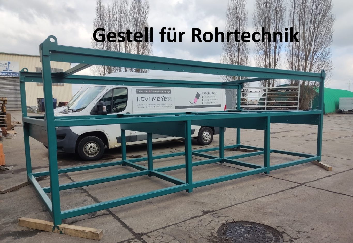 Sandstrahlen und Lackieren